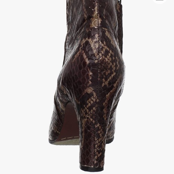👣Sam Edelman Boots Ankle Python Salina 2 Chocolate 6 - Picture 6 of 13